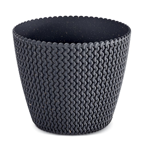 Doniczka Osłonka Domowa 25,9 Cm Na Stół Parapet Do Domu Antracytowa