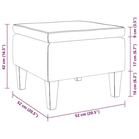 vidaXL Podnóżek z drewnianymi nóżkami, ciemnozielony, obity aksamitem