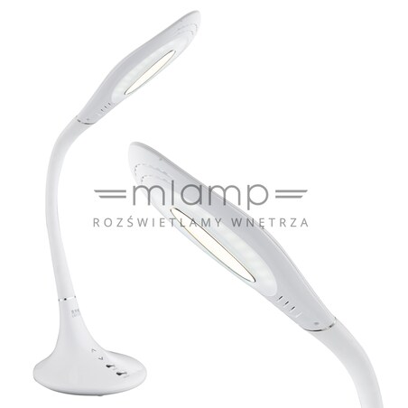 Stojąca LAMPKA biurkowa PATTAYA 58271 Globo regulowana LAMPA stołowa LED 10W biała