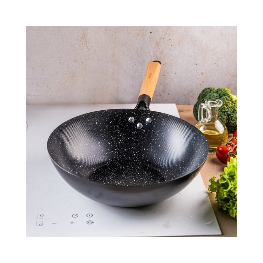 Kinghoff wok z powłoką marmurkową 30cm 63887