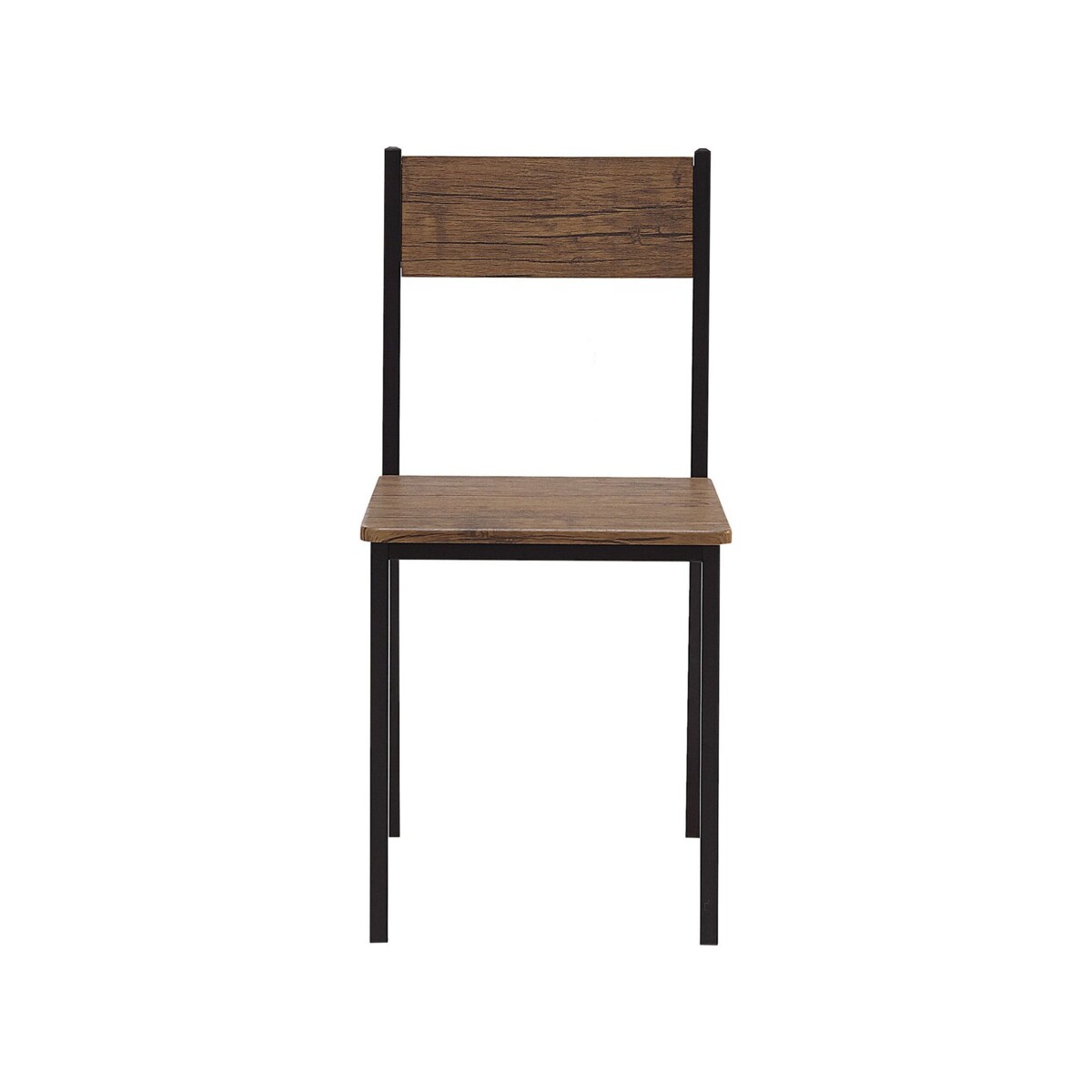 Zestaw do jadalni stół i 4 krzesła ciemne drewno z czarnym HAMRY