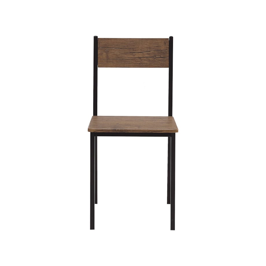 Zestaw do jadalni stół i 4 krzesła ciemne drewno z czarnym HAMRY