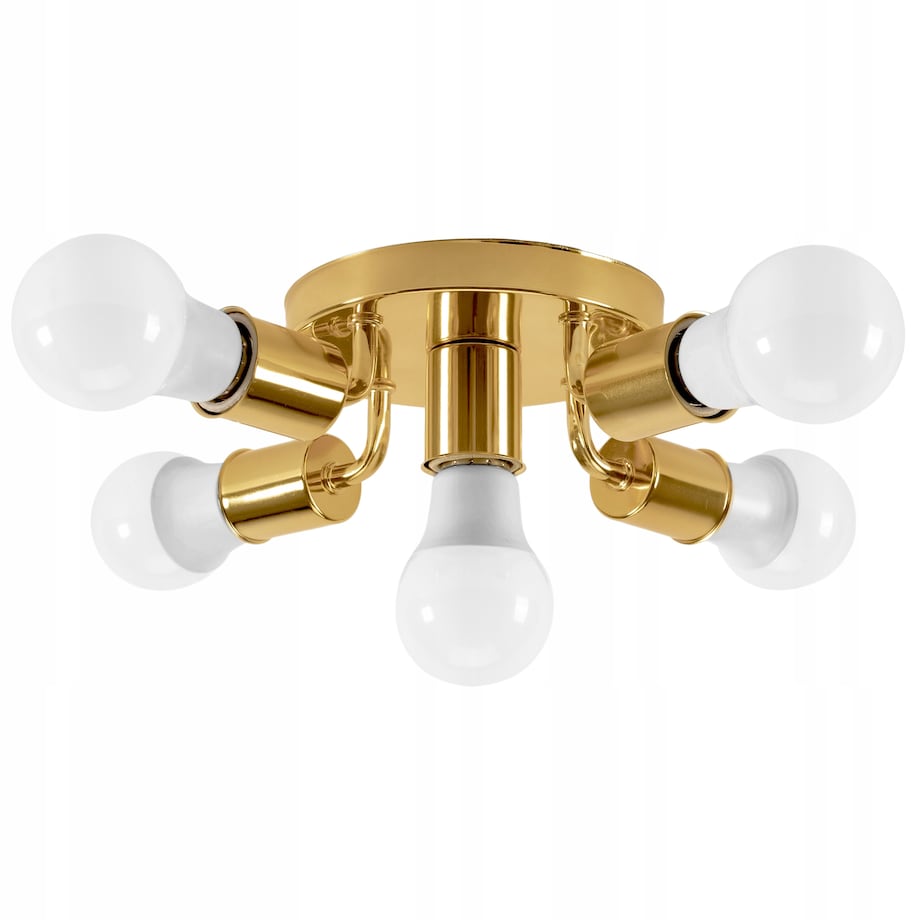Lampa Sufitowa Reflektor Metalowa Round Gold 5