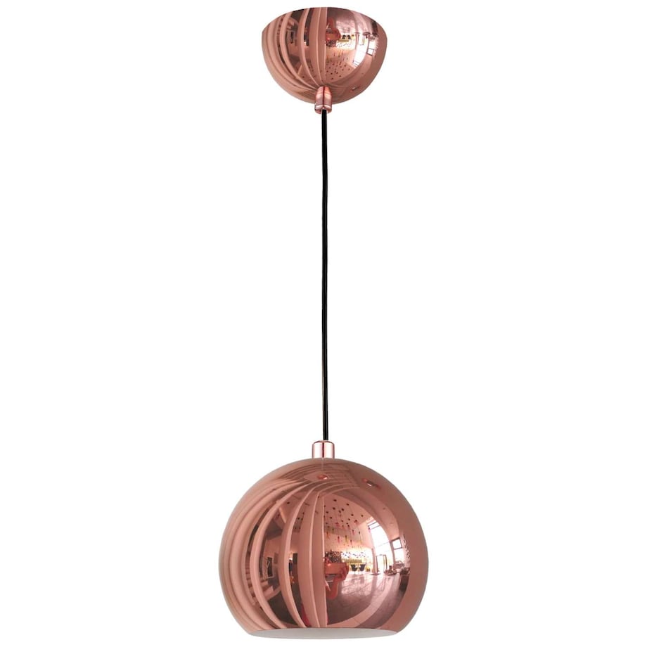 LAMPA wisząca RAME LP-2014/1P S Light Prestige metalowa OPRAWA zwis kula ball miedź