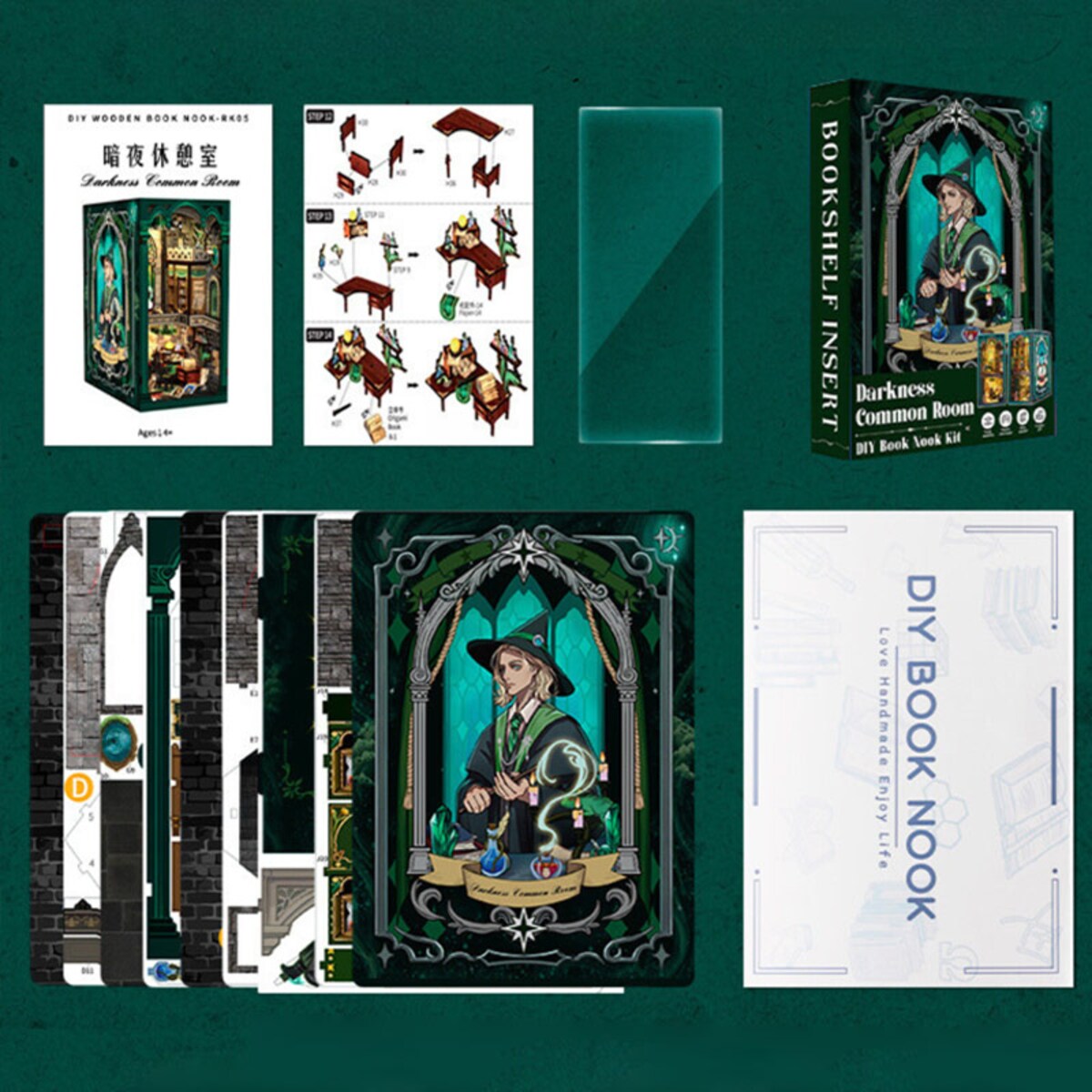 Miniaturowy domek Book Nook - Pokój życzeń - CuteBee