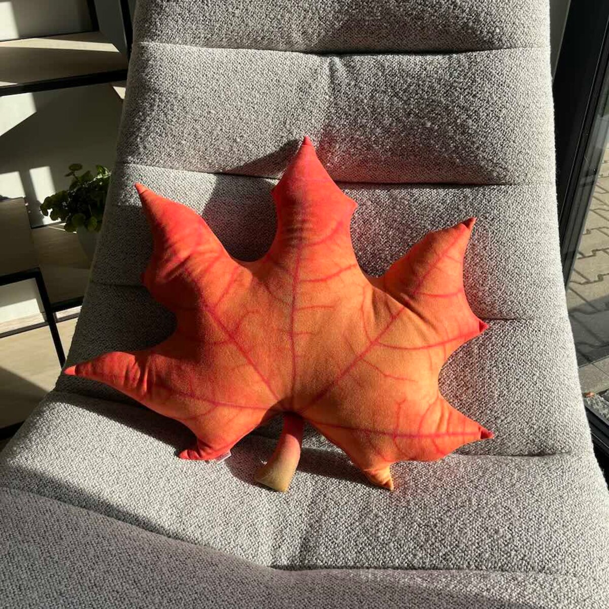 Poduszka jesienna Liść Klonu czerwony