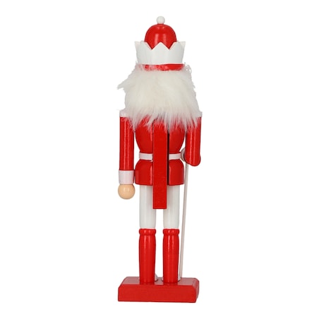 Figurka DZIADEK DO ORZECHÓW 25 cm czerwony w koronie