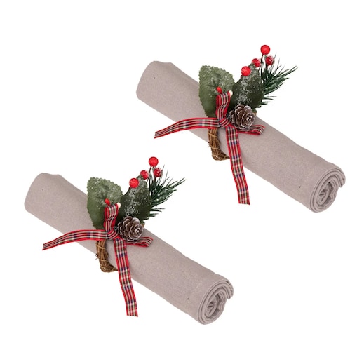 Obrączki na serwetki świąteczne, 2 szt.