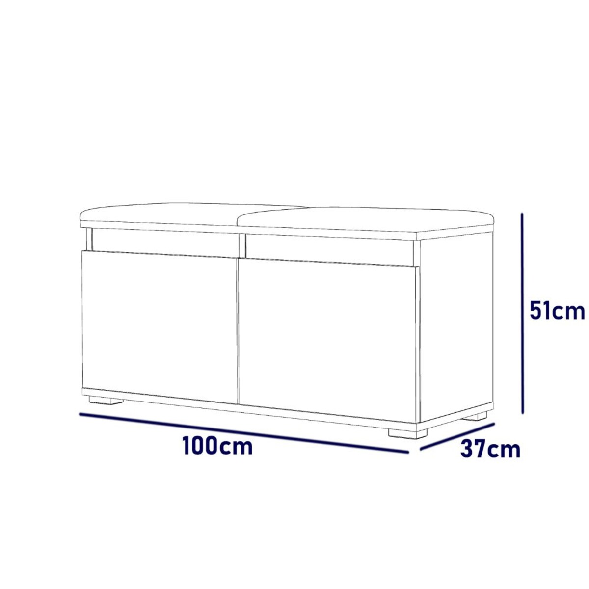 Szafka na buty z siedziskiem SINGAPUR 100 biała/zielona