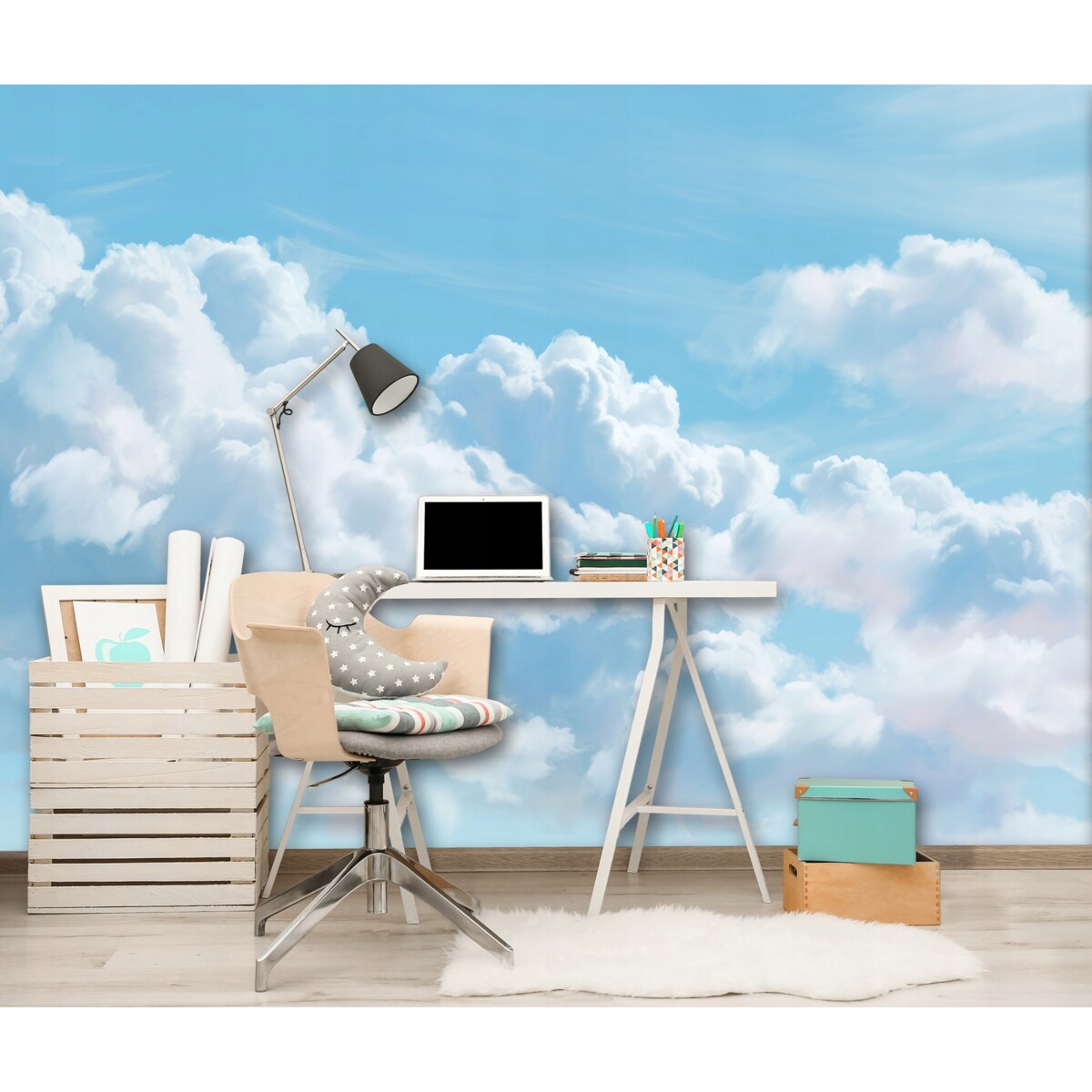 Fototapeta Do Sypialni Salonu Na Flizelinie Chmury Natura Niebieski 350x250