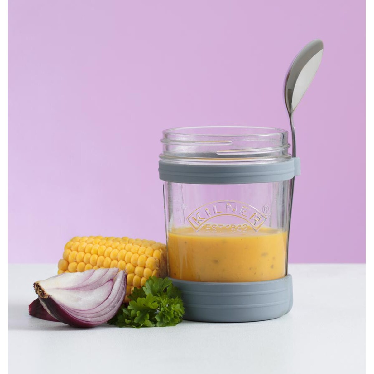 Słoik na zupę z łyżką, 350 ml, Kilner