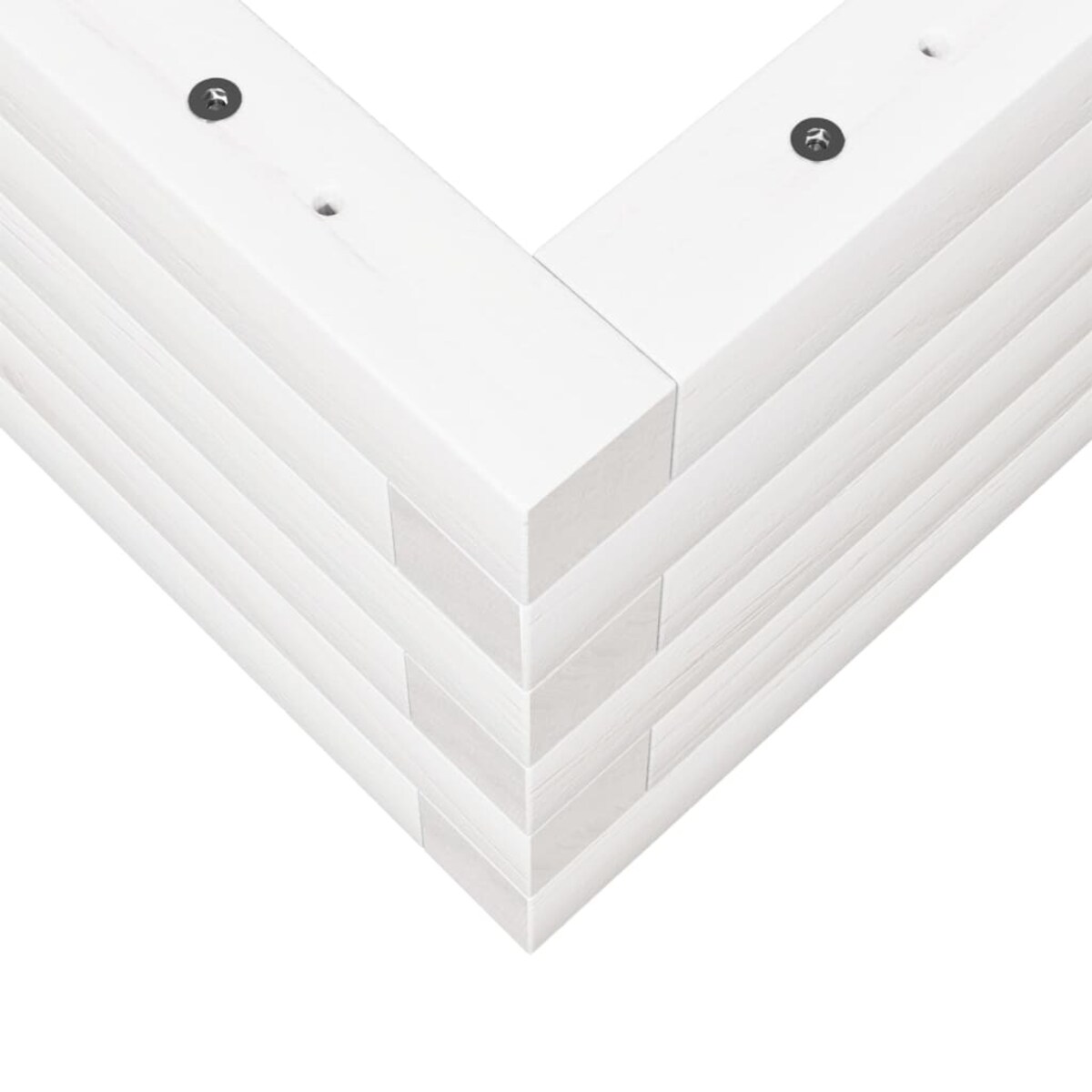 vidaXL Donica ogrodowa, biała, 70x40x23 cm, lite drewno sosnowe