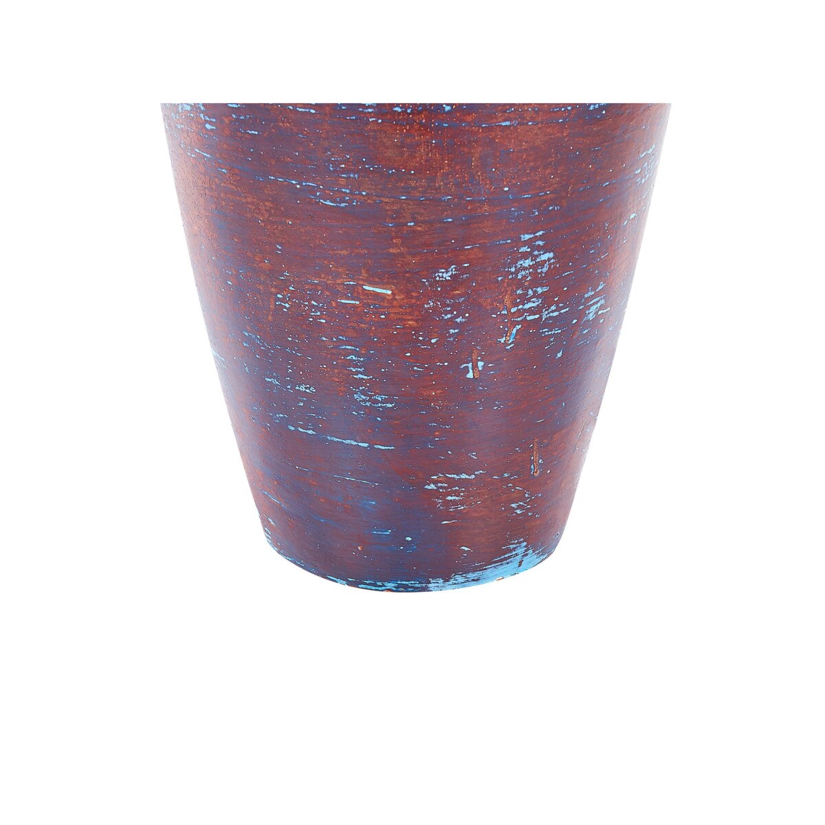 Wazon dekoracyjny z terakoty 59 cm brązowo-niebieski DOJRAN