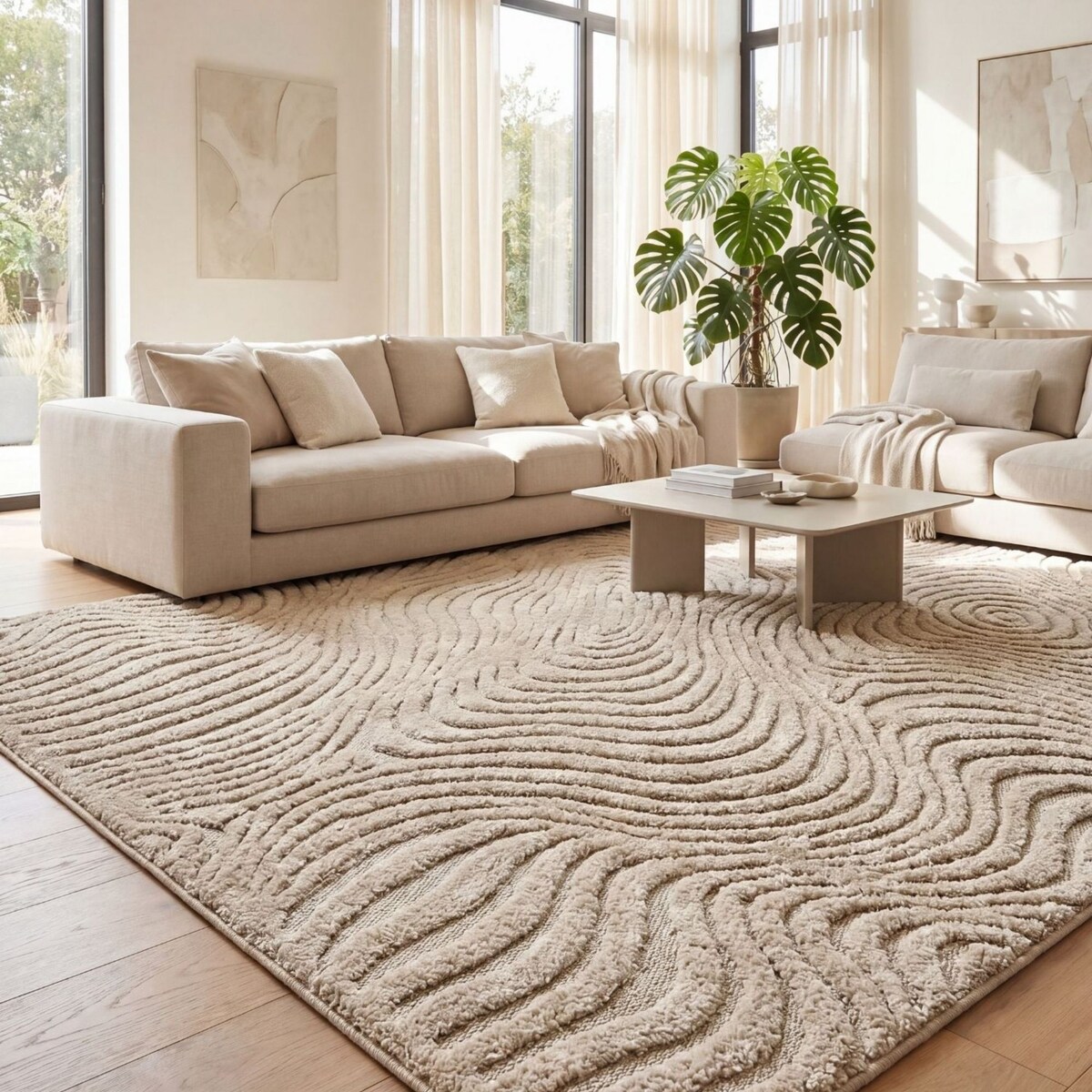 Dywan 240x340 cm Boho Cora geometryczny beżowy