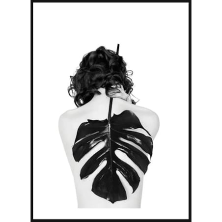 Poster Story, Plakat, Obraz - Kobieta z Monsterą na Plecach, wymiary 70 x 100 cm