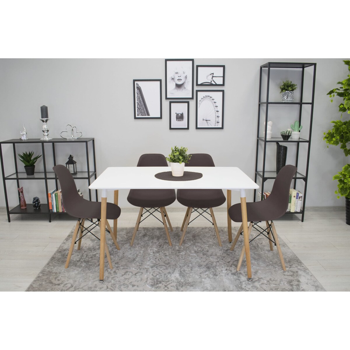 Krzesło Do Jadalni Kuchni Salonu Osaka Kawa / Nogi Naturalne