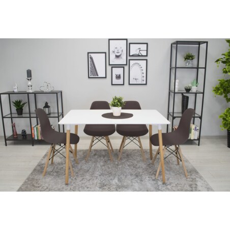 Krzesło Do Jadalni Kuchni Salonu Osaka Kawa / Nogi Naturalne