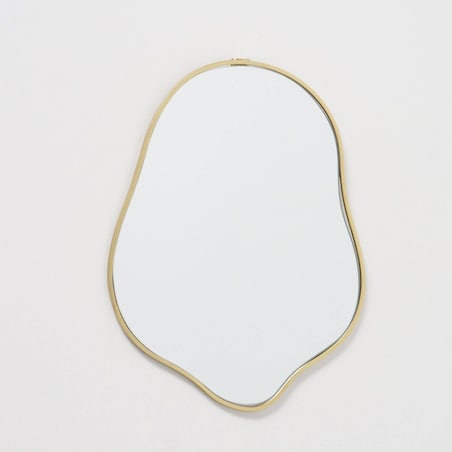 Lustro w złotej ramie CATTLEYA, nieregularny kształ, 32 x 25 cm