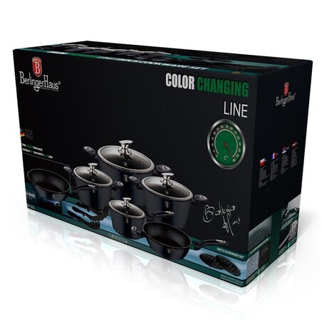 Zestaw 15 elementów garnki, patelnie i akcesoria Berlinger Haus BH-1474 Thermoguard