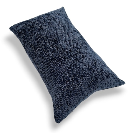 Granatowa poduszka dekoracyjna z tkaniny szenilowej 55x35 Cyntia