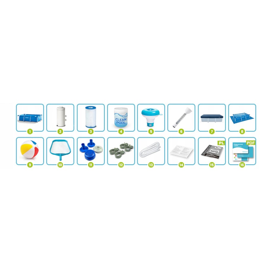 Basen ogrodowy stelażowy Intex 260x160 16w1