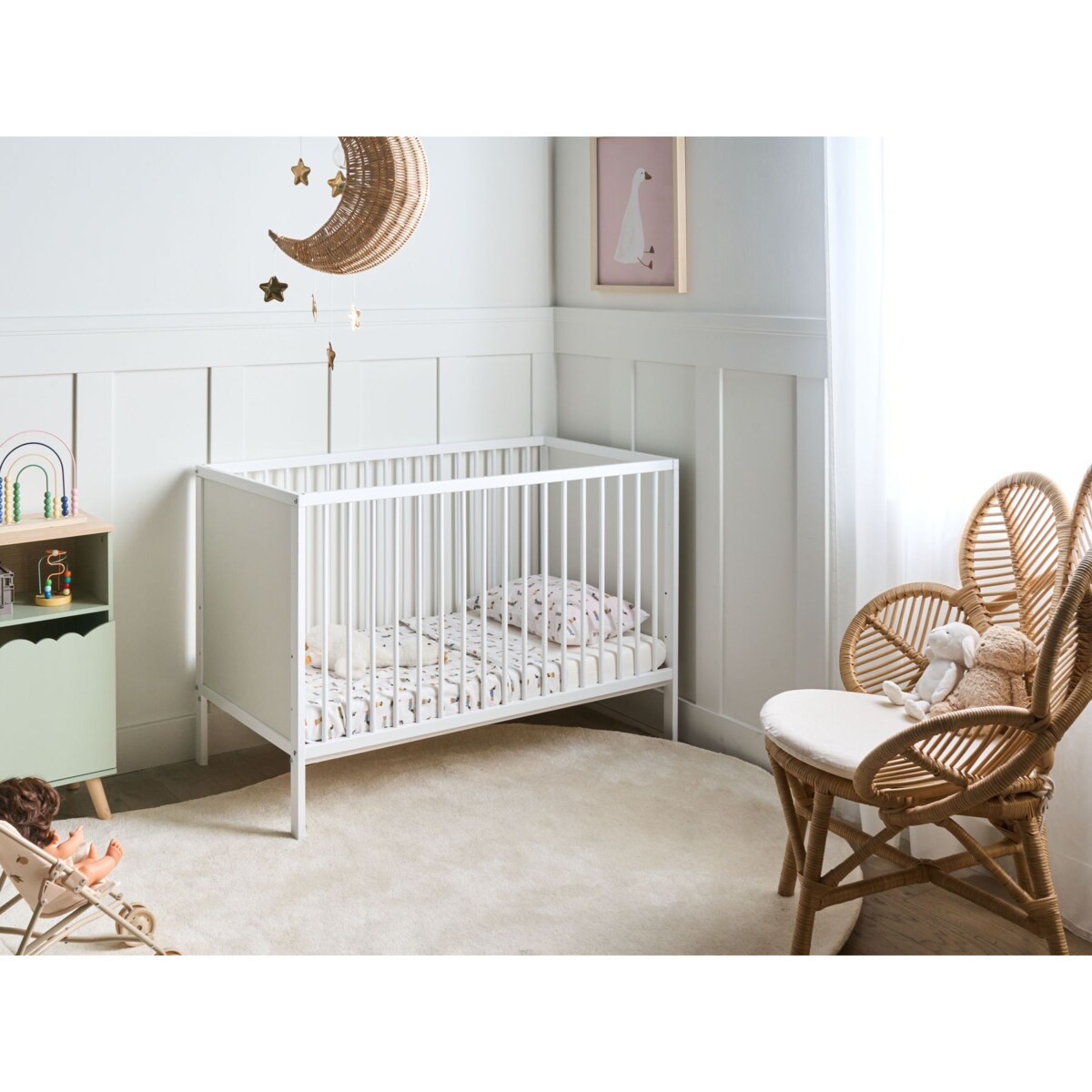 Łóżeczko dziecięce ZAMA 60 x 120 cm Biały