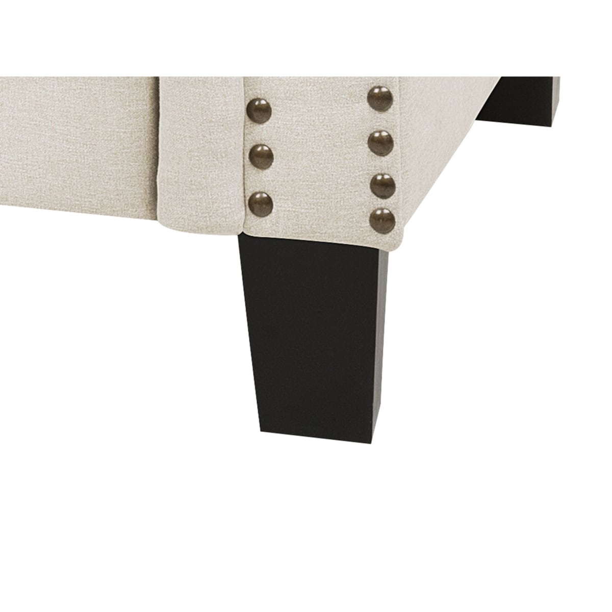 Sofa 3-osobowa proste nogi beżowa CHESTERFIELD