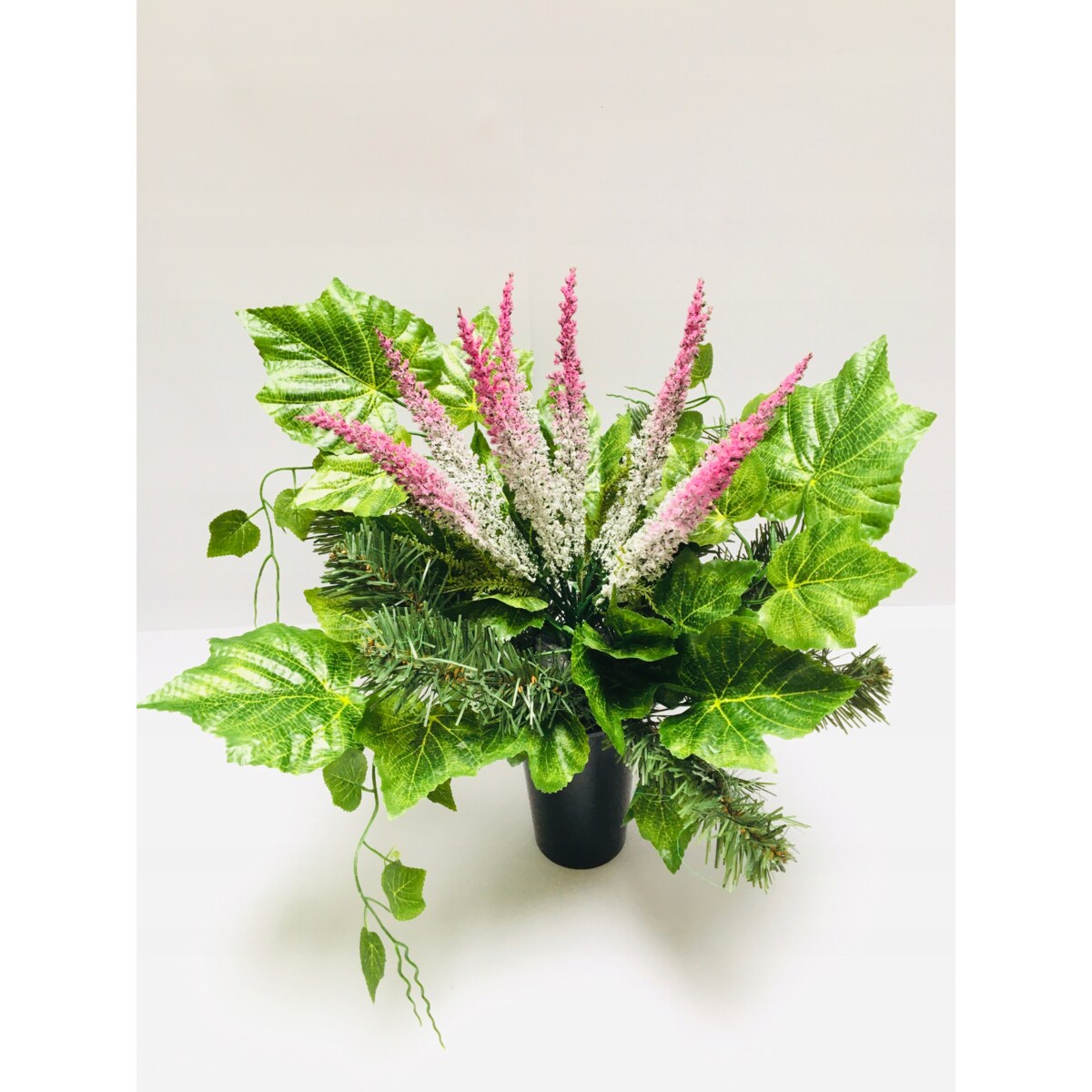 GOTOWY STROIK sztuczny WRZOSY wkład do flakonu wiązanka na cmentarz pomnik