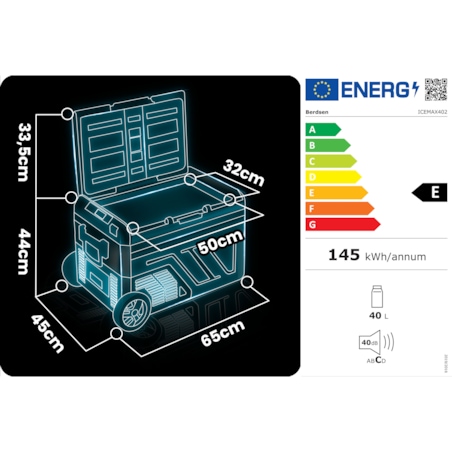 Lodówka turystyczna kompresorowa samochodowa 12V/230V 40L Berdsen