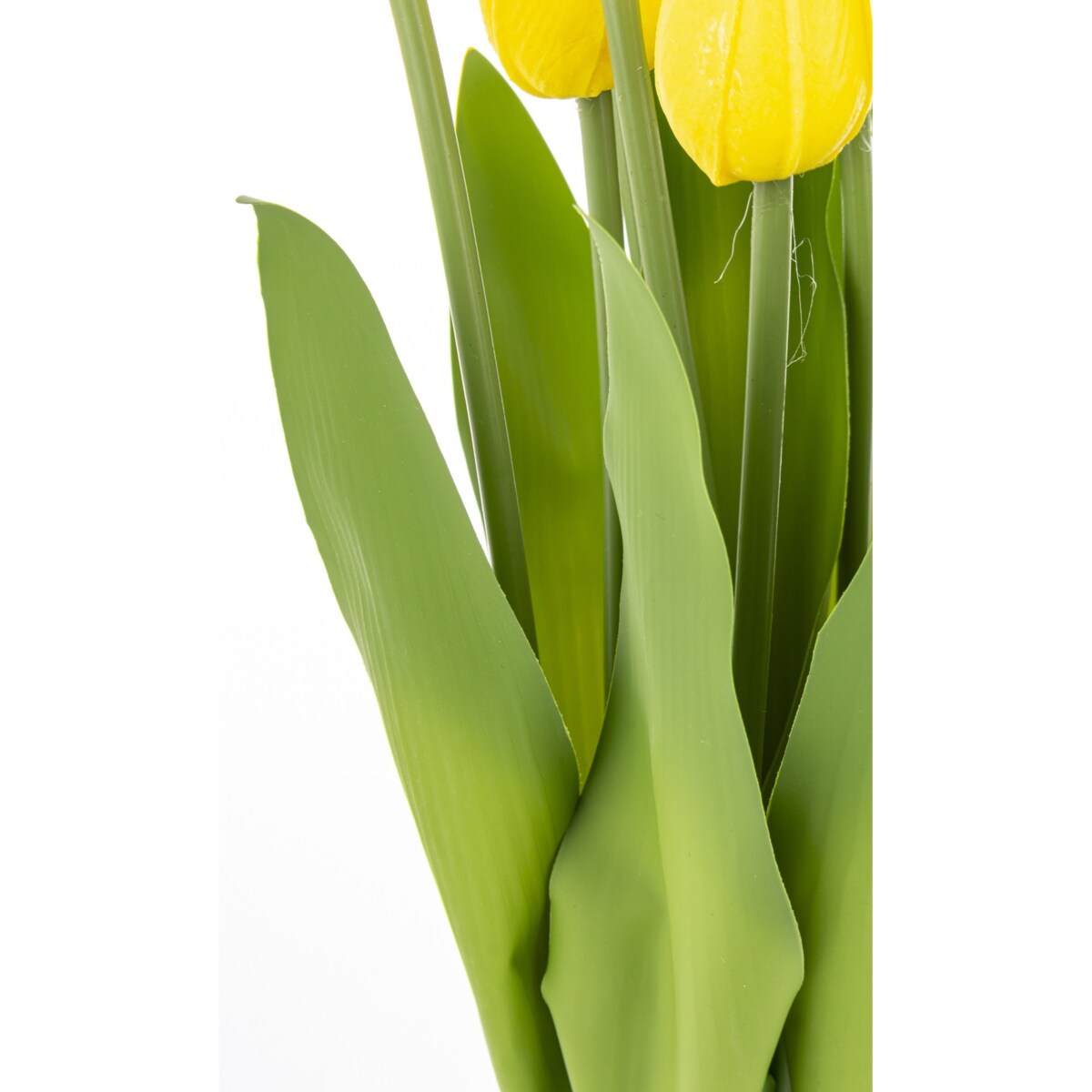 Dekoracja - bukiet sztucznych kwiatów 38x16x16 cm TULIPANY żółte