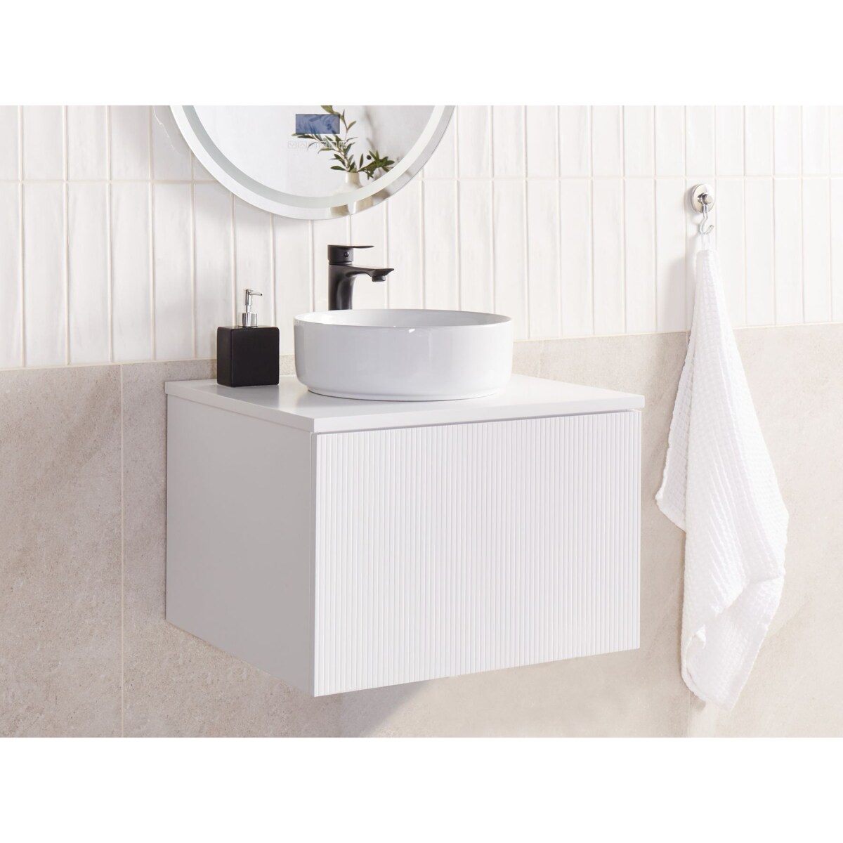 Szafka łazienkowa wisząca 60 x 52 cm biała ALZIRA