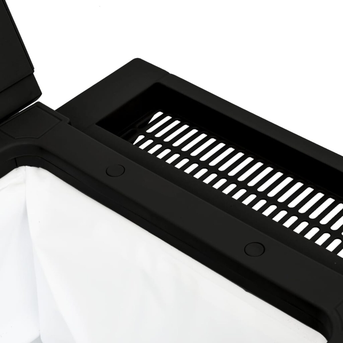 vidaXL Wózek kelnerski 3-w-1, czarny, polipropylen