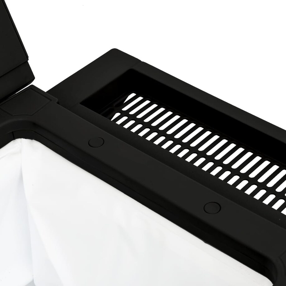 vidaXL Wózek kelnerski 3-w-1, czarny, polipropylen