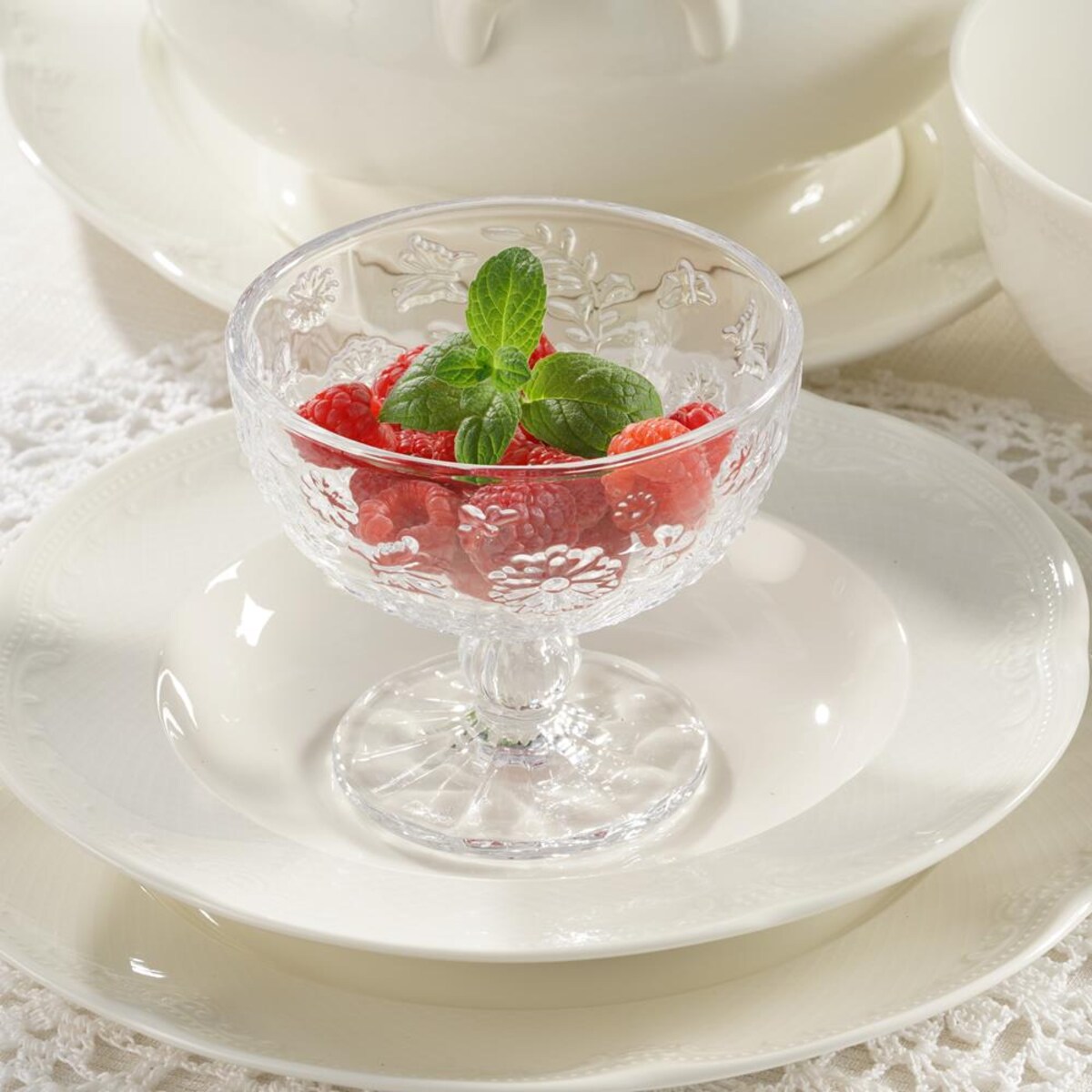 VILLA ITALIA Pucharki do deserów zielone 6 sztuk 320 ml MERIDA