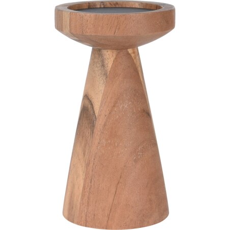 Świecznik drewniany, 18 cm, drewno akacjowe