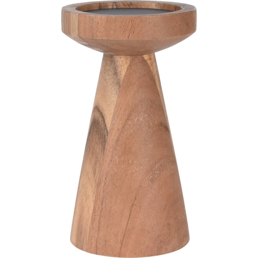 Świecznik drewniany, 18 cm, drewno akacjowe