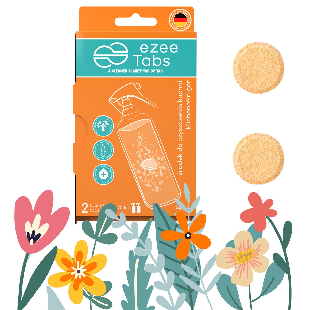 EZEETABS TABLETKI CZYSZCZĄCE DO ROZPUSZCZANIA, DO KUCHNI, 2x 5g