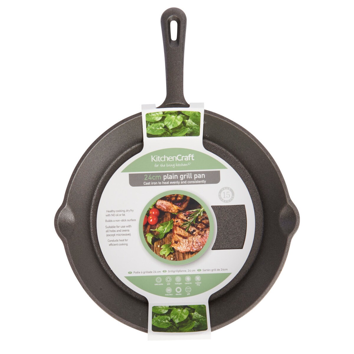 Patelnia żeliwna 24 cm Deluxe KitchenCraft