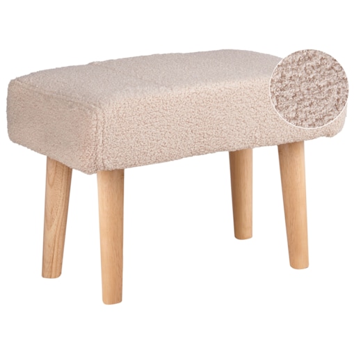 Stołek boucle beżowy TAKOMA