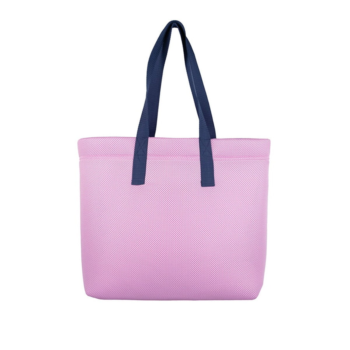 Torba plażowa różowa z granatową rączką 45×33 cm