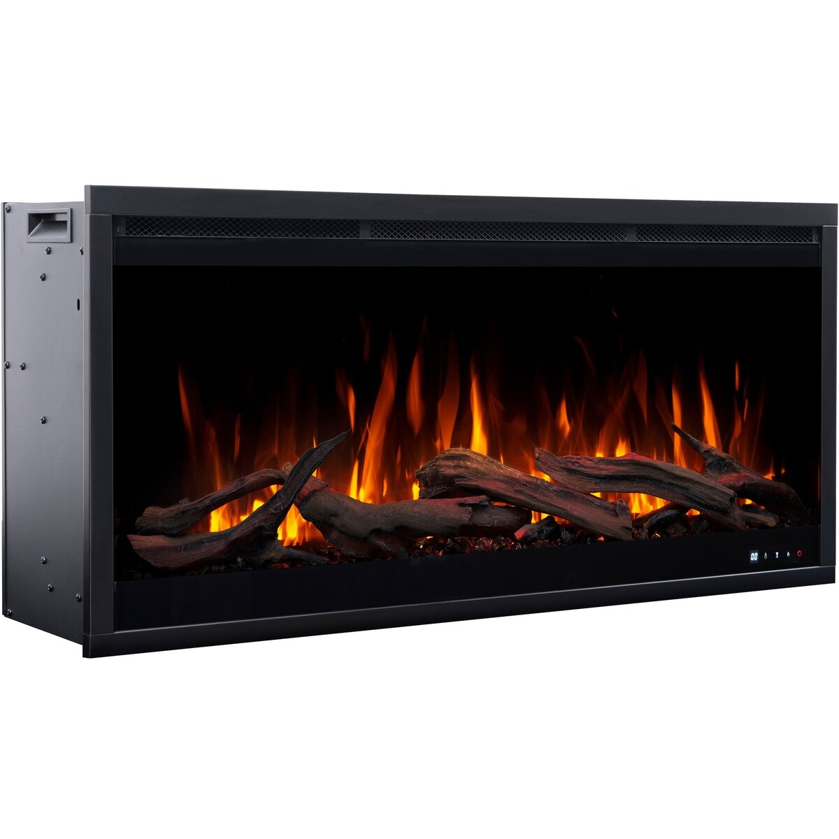 Kominek elektryczny AFLAMO Royal 3D 120 - ścienny i do zabudowy - 120x48x22 cm - kominek LED z funkcją grzania 750/1500 W