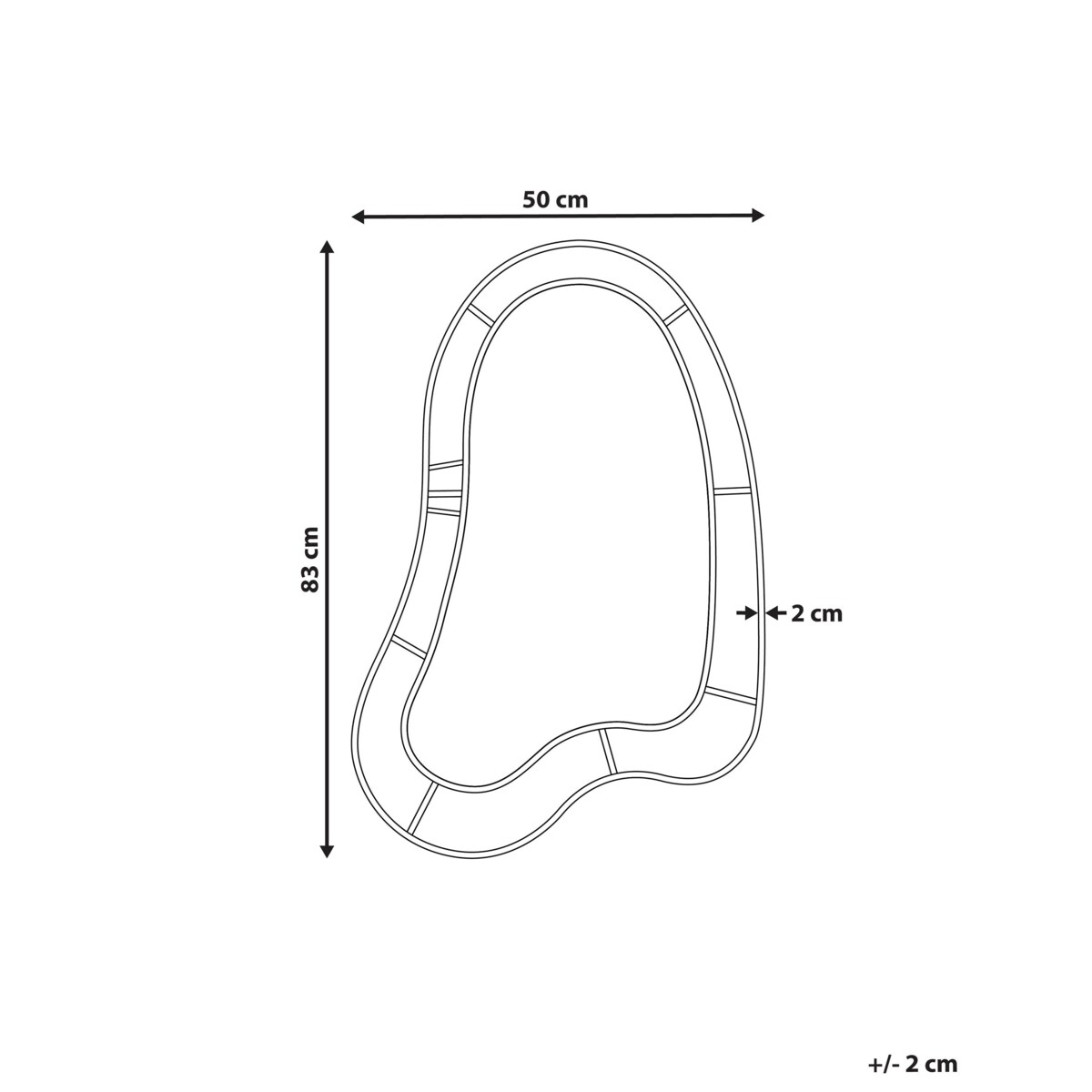 Lustro ścienne MONTSEC Fioletowy