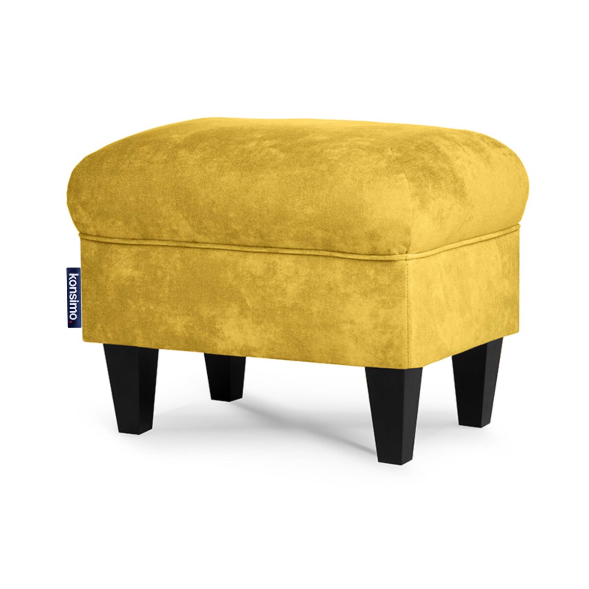 KONSIMO MILES Fotel + puf, kolor Żółty