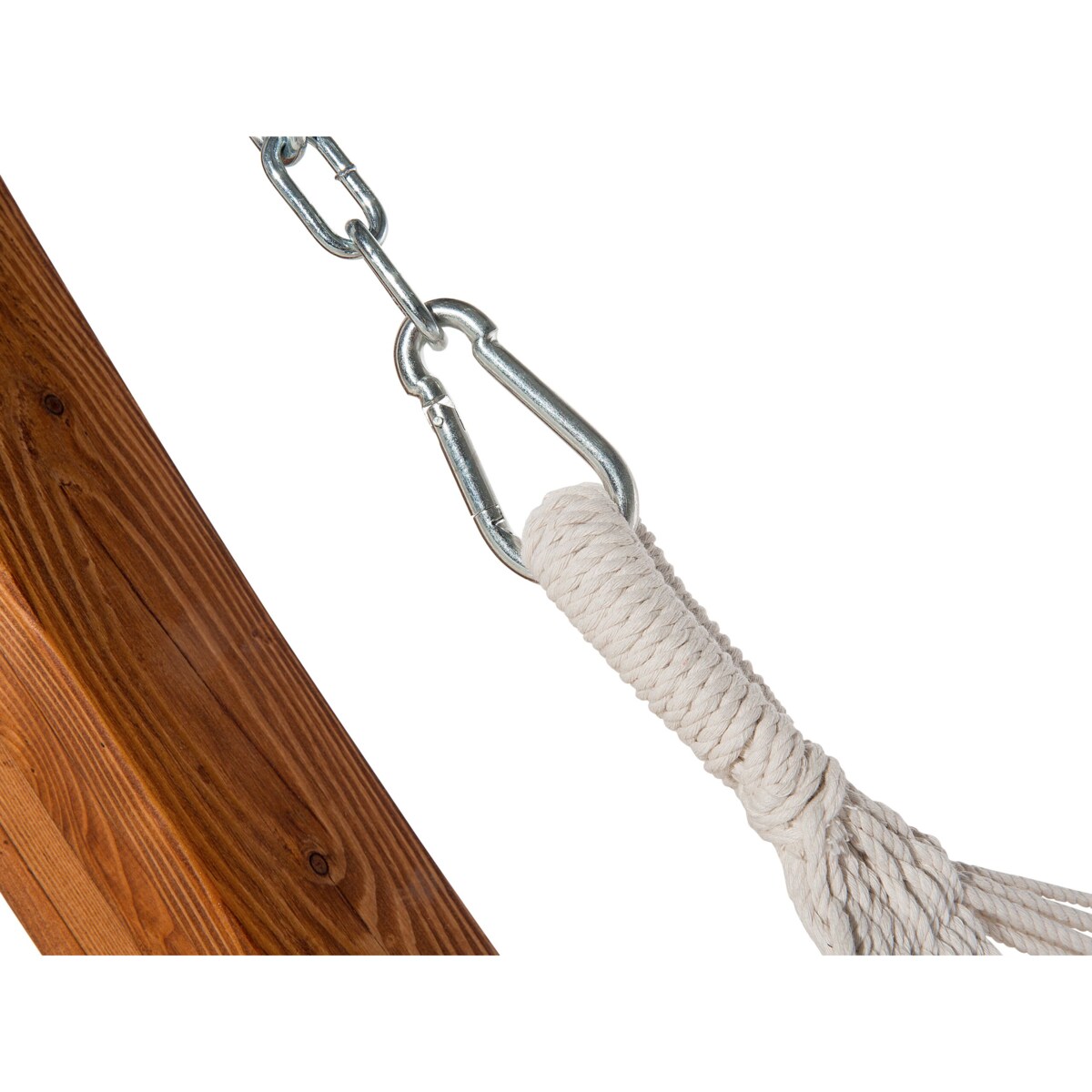 Hamak ogrodowy drewniany beżowy TREVISO