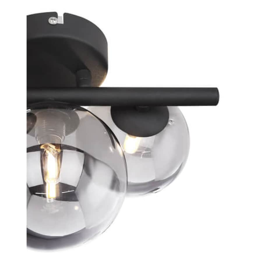Sufitowa lampa Riha 56133-3W szklana czarna grafitowa