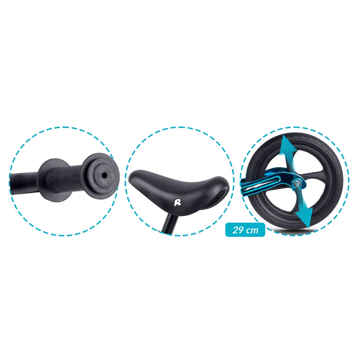 Rowerek biegowy dla dzieci magnesium Ricokids ciemnoniebieski Funnu 760506