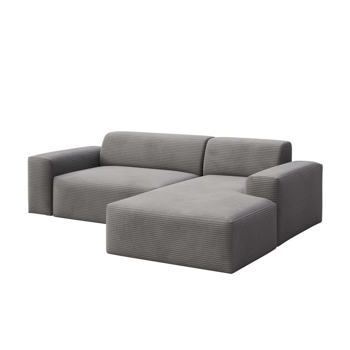 Villet Sofa narożna prawa z funkcją spania i pojemnikiem szara