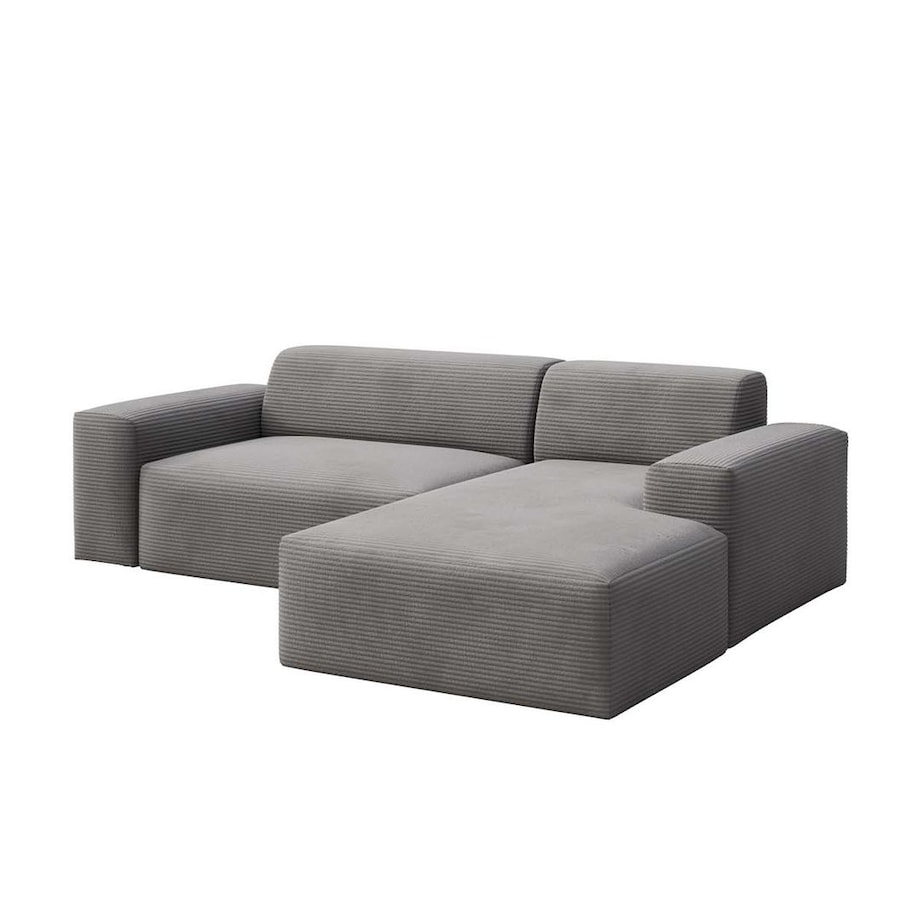 Villet Sofa narożna prawa z funkcją spania i pojemnikiem szara