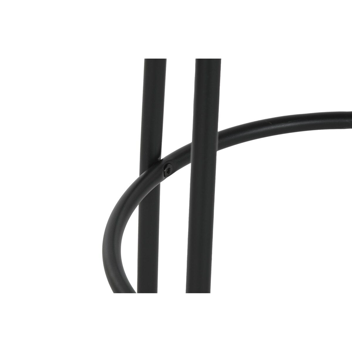 Stołek barowy na czarnej podstawie bouclé 67 cm