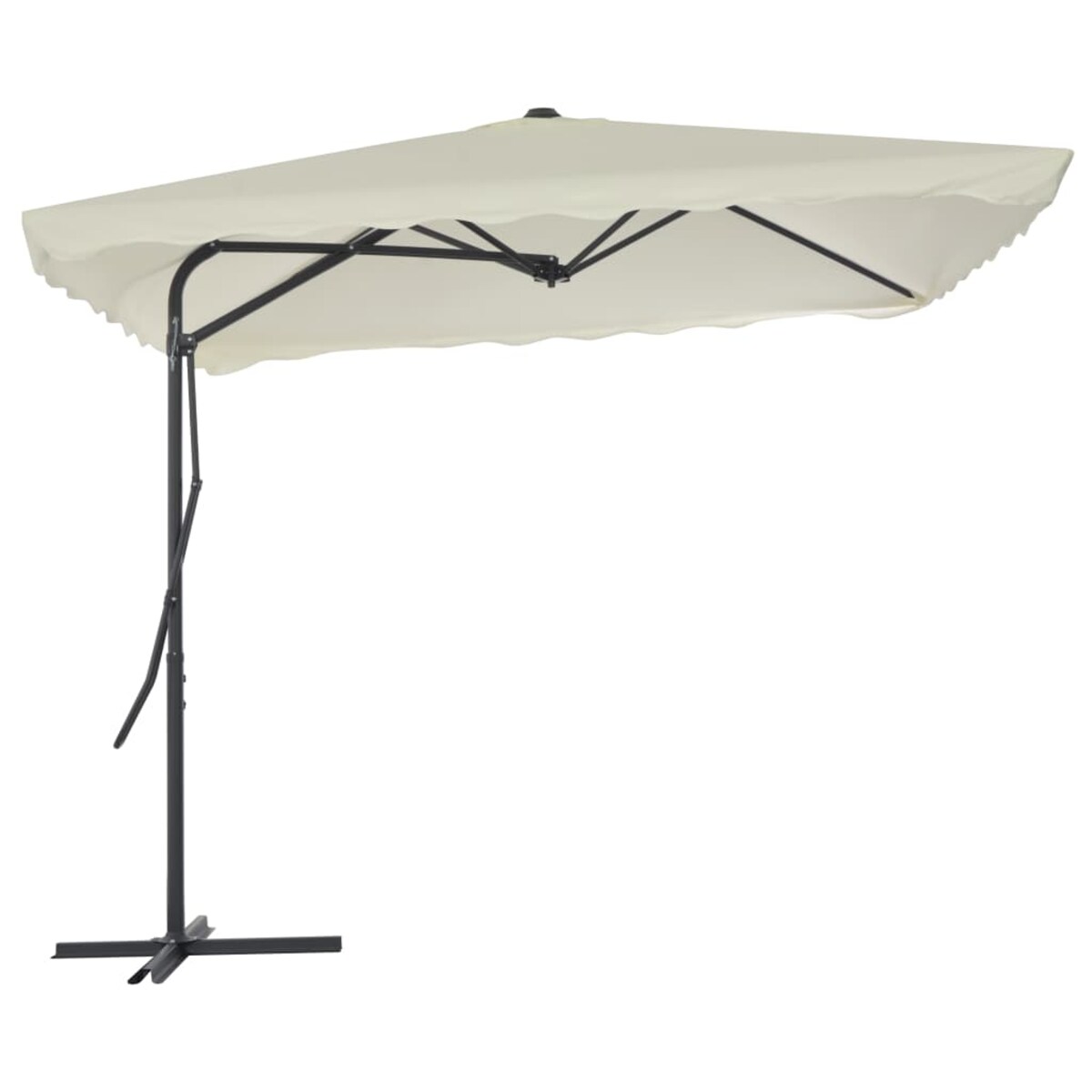 vidaXL Parasol ogrodowy na słupku stalowym, 250 x 250 cm, piaskowy